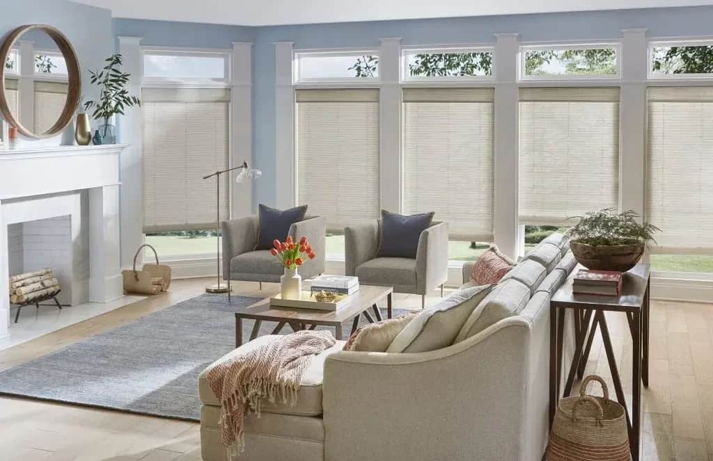 Window covering in stylish home